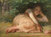 Bergère dormida a la sombra de un arbusto de encinas - Jean-François Millet — vista de la obra