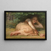 Bergère dormida a la sombra de un arbusto de encinas - Jean-François Millet — cuadro enmarcado en la pared