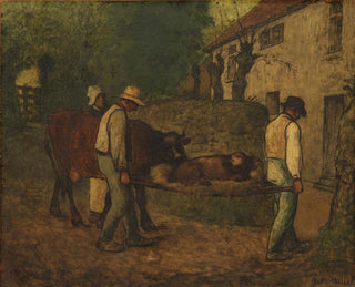 JeanFranois Millet - Bringing Home the Calf Born in the Fields begun.webp