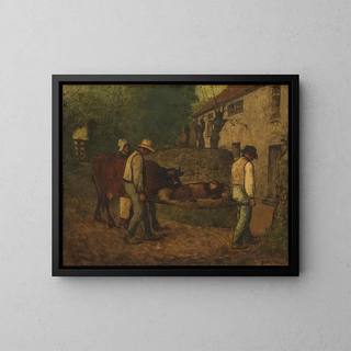 JeanFranois Millet - Bringing Home the Calf Born in the Fields begun.webp