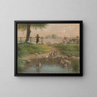 JeanFranois Millet - Peasant Children at Goose Pond.webp