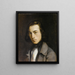 Retrato de Joven Hombre - Jean-François Millet — cuadro enmarcado en la pared