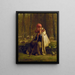 Sitting Barge Woman - Jean-François Millet — framed artwork on a wall