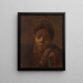 Head of Peasant Study - Jean-François Millet — framed artwork on a wall