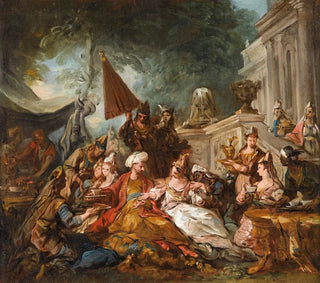 JeanFranois de Troy - Oriental scene or Esthers banquet.webp