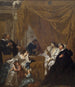 Saint Vincent de Paul en la cama de muerte de Luis XIII - Jean-François de Troy — vista de la obra