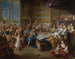 "Le festin de Didon et Énée," an allegorical portrait of the family of the Duke and Duchess of Maine - Jean-François de Troy — artwork view