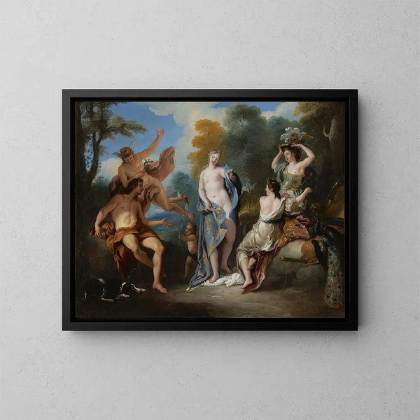 The Judgment of Paris - Jean-François de Troy — framed artwork on a wall