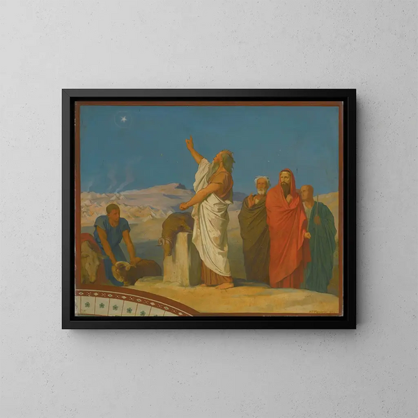 Baalam profetiza que un astro se elevará del medio de Israel - Jean-Hippolyte Flandrin — cuadro enmarcado en la pared