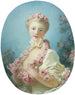 Una joven rubia con una guirnalda de rosas alrededor del cuello - Jean-Honoré Fragonard — vista de la obra