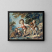 Children playing with two dogs - Jean-Honoré Fragonard — framed artwork on a wall