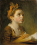 de una niña leyendo un libro - Jean-Honoré Fragonard — vista de la obra