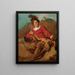 Jean-Claude Richard Abbé de Saint-Non vestido a la española - Jean-Honoré Fragonard — cuadro enmarcado en la pared