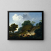 Paisaje con pastores y un rebaño de ovejas - Jean-Honoré Fragonard — cuadro enmarcado en la pared