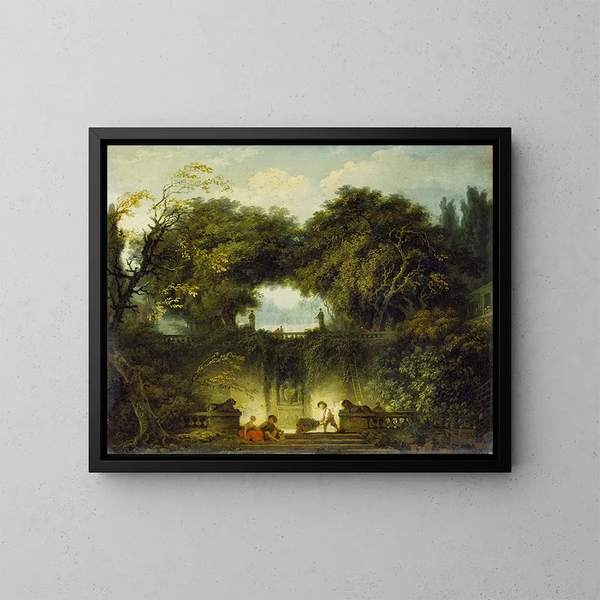 Le petit parc - Jean-Honoré Fragonard — framed artwork on a wall