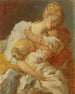 Los Besos maternos - Jean-Honoré Fragonard — vista de la obra