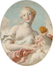 Portrait painting known as Mademoiselle Marie-Catherine Colombe as Venus - Jean-Honoré Fragonard — artwork view