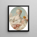 Portrait painting known as Mademoiselle Marie-Catherine Colombe as Venus - Jean-Honoré Fragonard — framed artwork on a wall