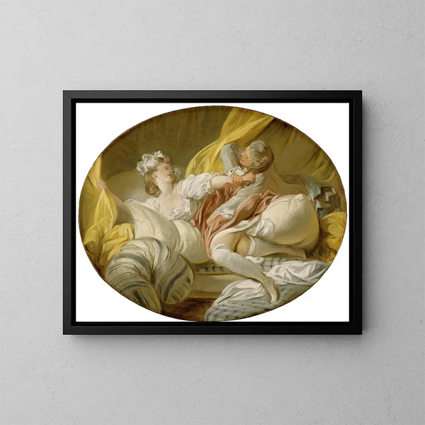 La Belle Servante - Jean-Honoré Fragonard — framed artwork on a wall