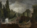 the monumental staircase of Villa d'Este in Tivoli - Jean-Honoré Fragonard — artwork view