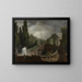 the monumental staircase of Villa d'Este in Tivoli - Jean-Honoré Fragonard — framed artwork on a wall