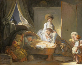 JeanHonor Fragonard - The Visit to the Nursery.webp