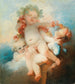 Three Putti Crowned with Flowers - Jean-Honoré Fragonard — artwork view