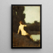 Una bañista Eco - Jean-Jacques Henner — cuadro enmarcado en la pared