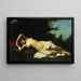 a nymph in a wooded landscape - Jean-Jacques Henner — framed artwork on a wall