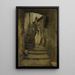 Escalera en una callejuela de Roma - Jean-Jacques Henner — cuadro enmarcado en la pared