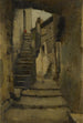 Escalera en una callejuela de Roma - Jean-Jacques Henner — vista de la obra