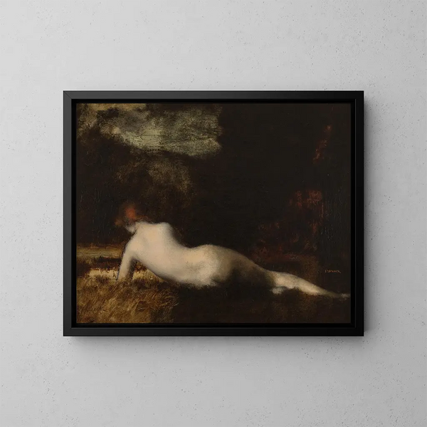 Nymphe allongée - Jean-Jacques Henner — cuadro enmarcado en la pared