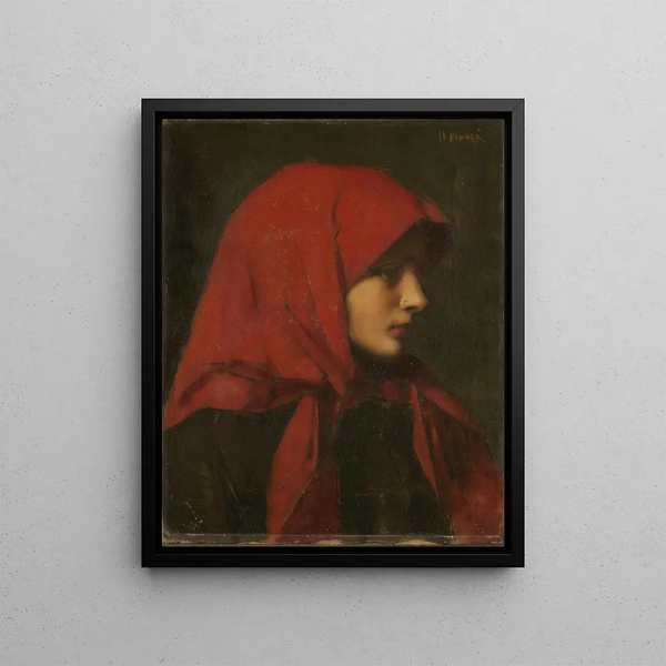 Paysanne - Jean-Jacques Henner — cuadro enmarcado en la pared