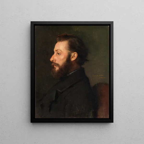 Retrato de Monsieur A. Koch - Jean-Jacques Henner — cuadro enmarcado en la pared