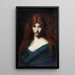 Retrato de una joven con cabello rojo - Jean-Jacques Henner — cuadro enmarcado en la pared
