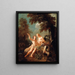Adam y Eva en el Paraíso - Jean-Joseph Dumons — cuadro enmarcado en la pared
