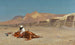 Cavalier and his mount in the desert - Jean-Léon Gérôme — artwork view