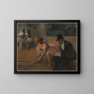 JeanLouis Forain - Danseuse et admirateur derrire la scne.webp