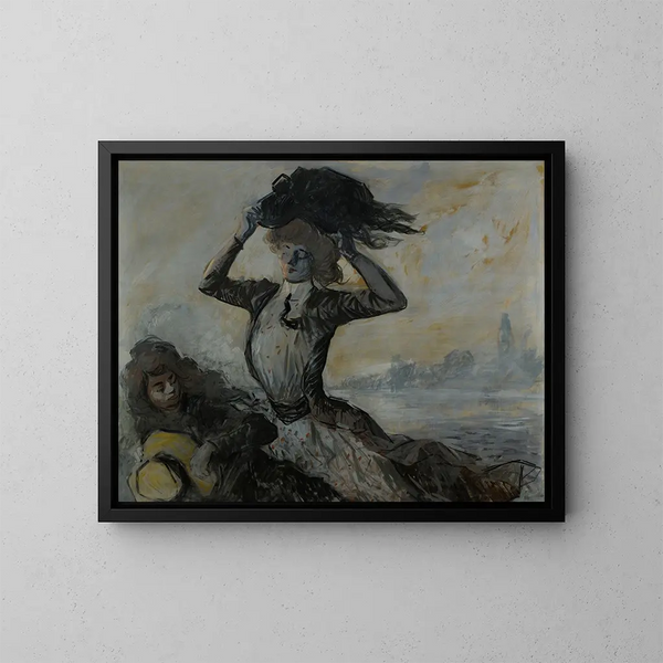 Salida del vendaval - Jean-Louis Forain — cuadro enmarcado en la pared