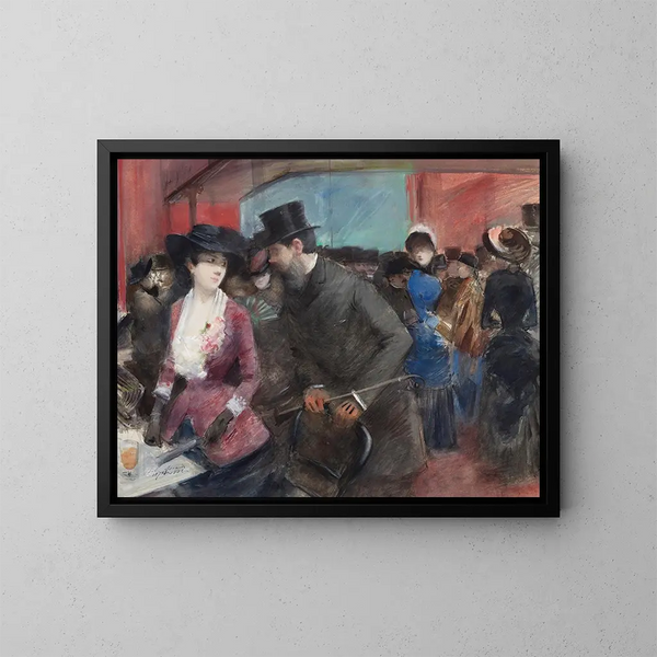 Folies Bergère - Jean-Louis Forain — cuadro enmarcado en la pared