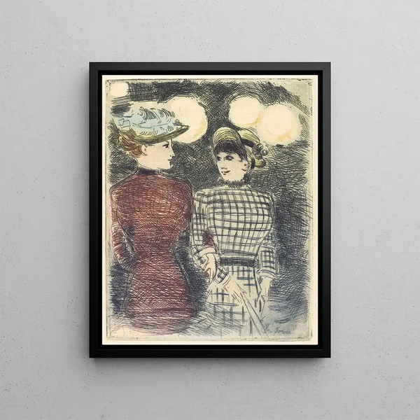 Aux Intimidateurs - Jean-Louis Forain — cuadro enmarcado en la pared