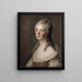 Retrato de Marie-Adélaïde de Francia, hija de Luis XV, conocida como Madame Adélaïde - Jean-Marc Nattier — cuadro enmarcado en la pared