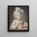 Portrait of a Child at the Card Castle - Jean-Martial Frédou — framed artwork on a wall