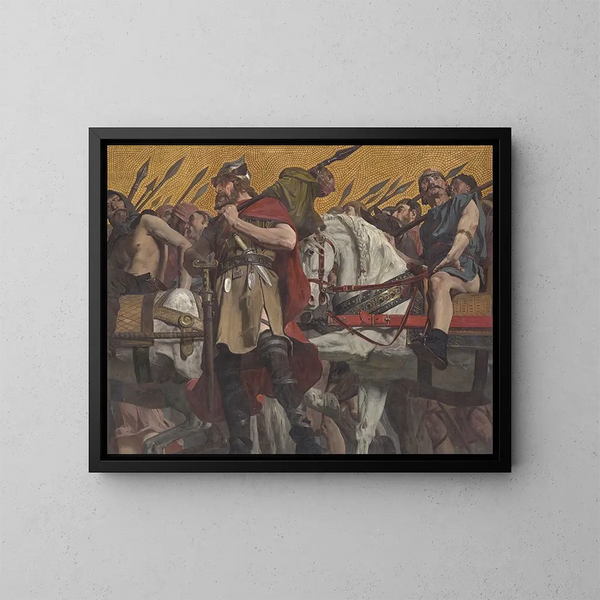 Procesión - Jean-Paul Laurens — cuadro enmarcado en la pared
