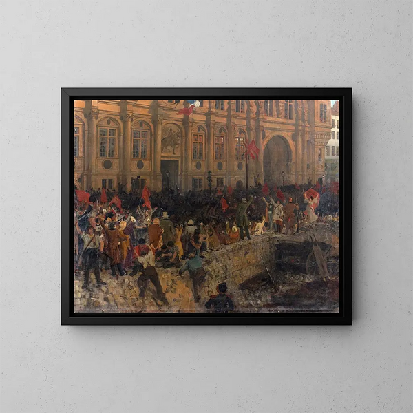 la Proclamación de la República el 24 de febrero de 1848 - Jean-Paul Laurens — cuadro enmarcado en la pared