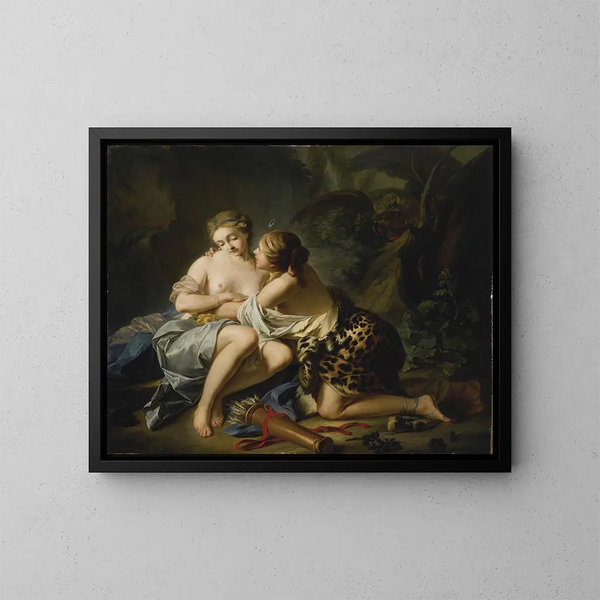 Jupiter bajo los rasgos de Diana y Calisto - Jean-Simon Berthélemy — cuadro enmarcado en la pared