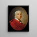 Retrato de Denis Diderot 1713-1784 escritor y filósofo - Jean-Simon Berthélemy — cuadro enmarcado en la pared