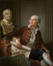 Retrato de un caballero con el busto de Denis Diderot - Jean-Simon Berthélemy — vista de la obra
