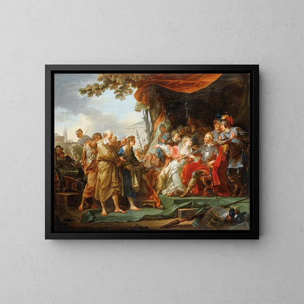 Los burgueses de Calais - Jean-Simon Berthélemy — cuadro enmarcado en la pared