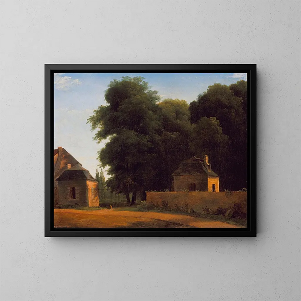 Entrada al parque de Saint-Cloud - Jean-Victor Bertin — cuadro enmarcado en la pared